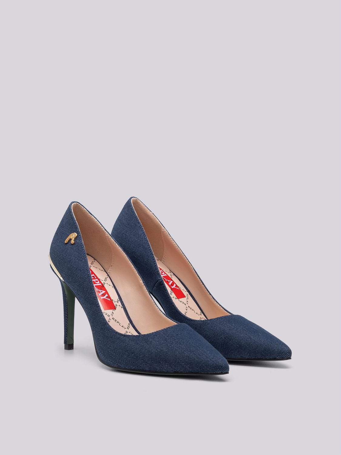 MILLY DENIM POINTED PUMPS