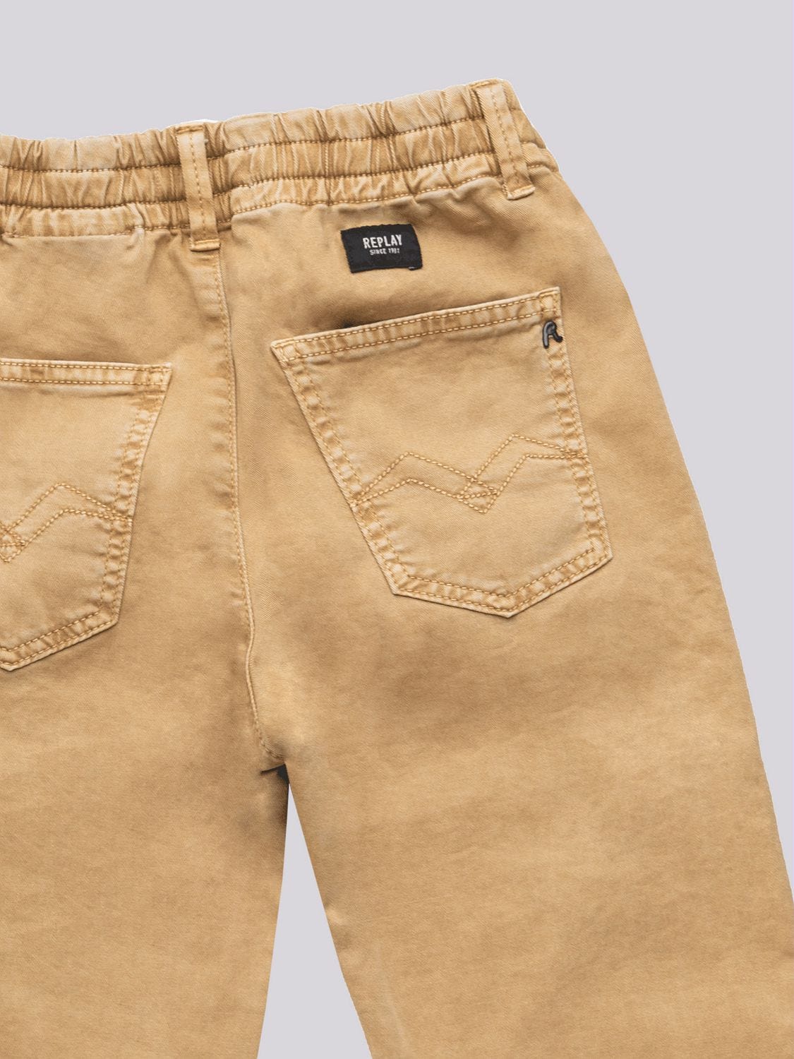 Relaxed fit jogger pants in stretch gabardine