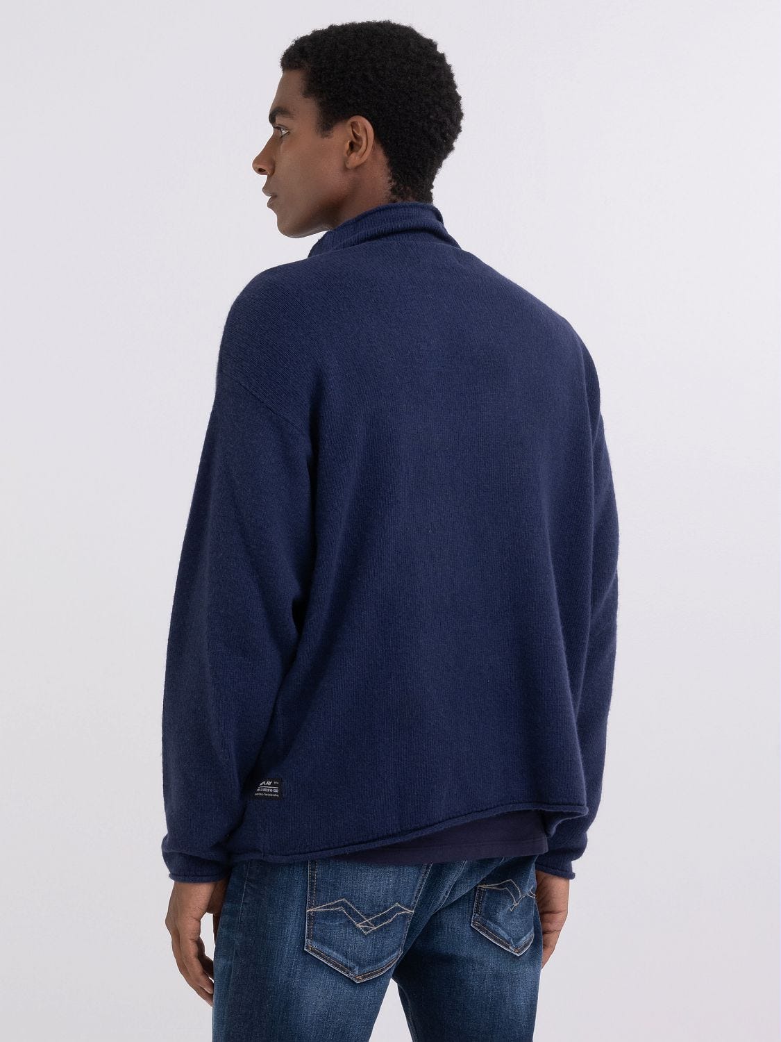 High neck oversized sweater