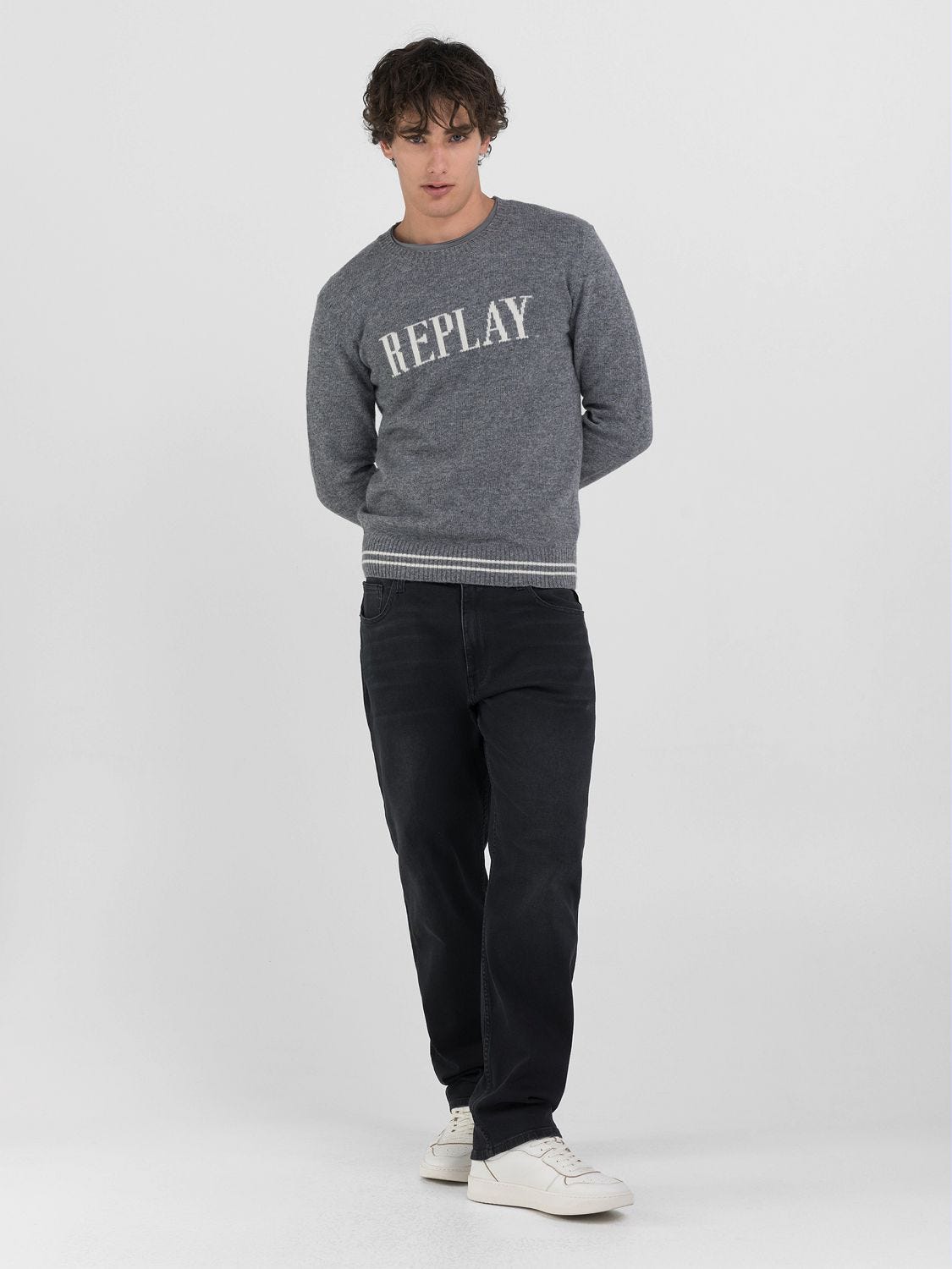 JACQUARD LOGO SWEATER