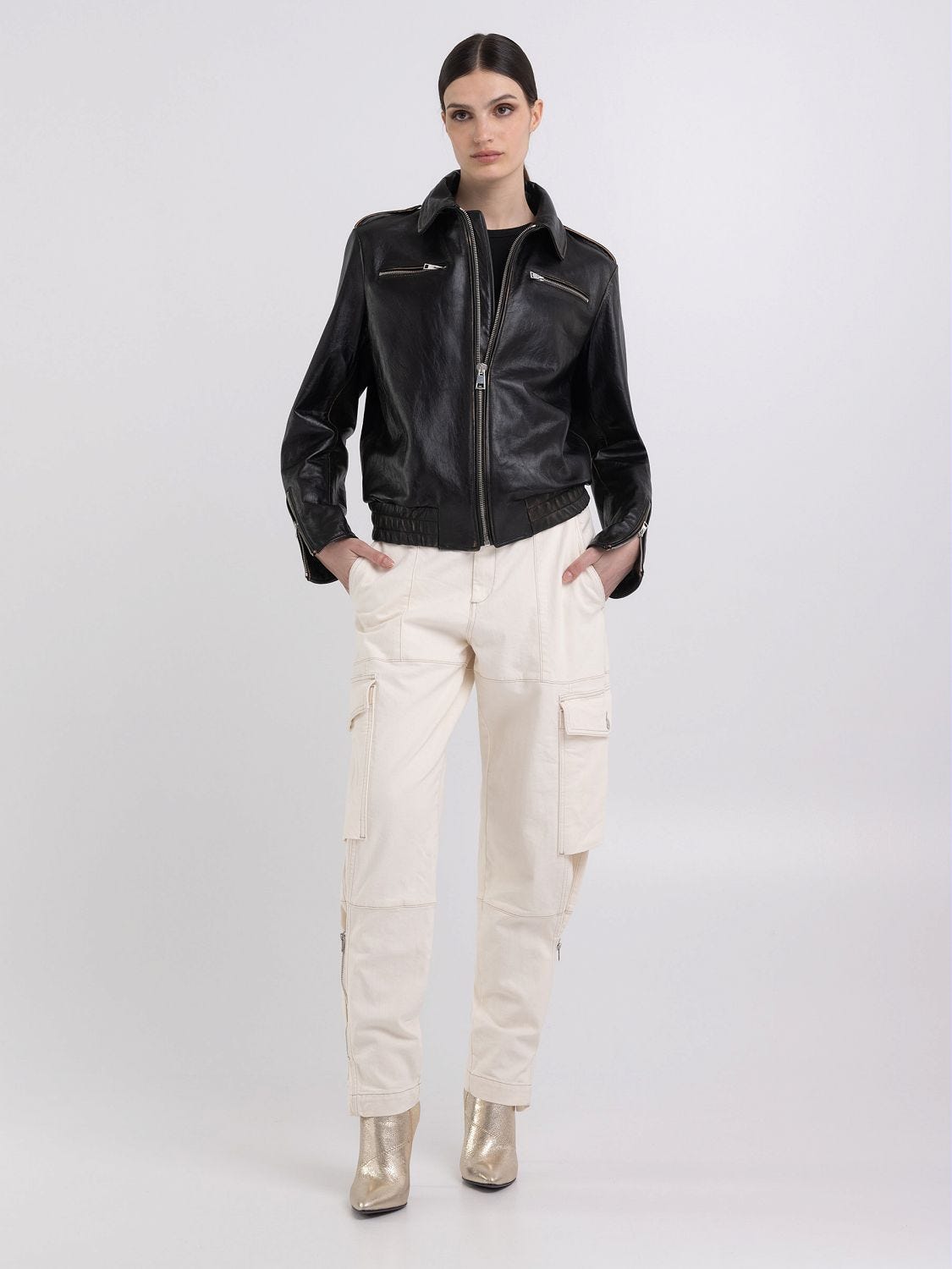 Replay leather jacket womens outlet