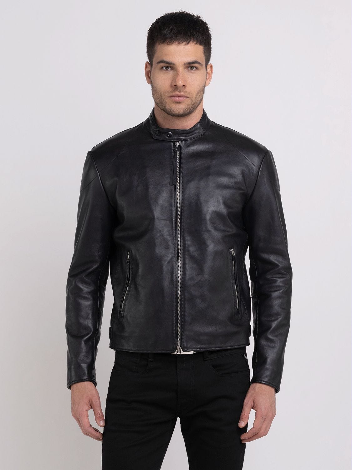 Veste croute de cuir shop