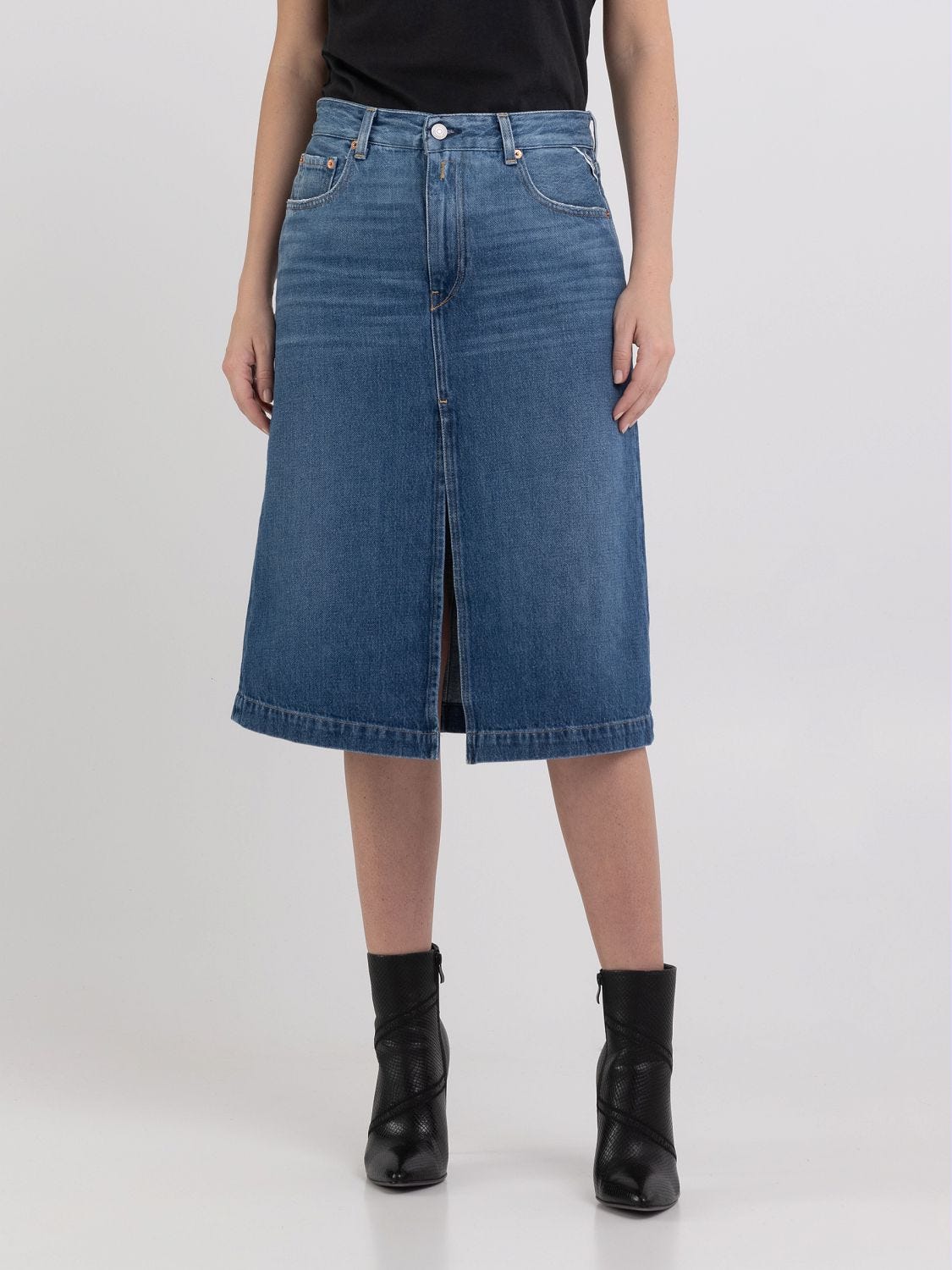 Jupe midi en denim