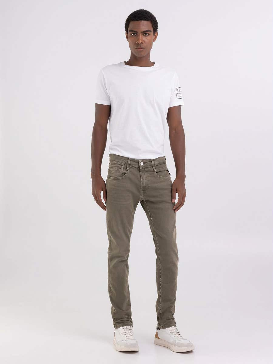 REPLAY Slim fit Anbass jeans M914Y .000.8005350 MUD GREEN 1