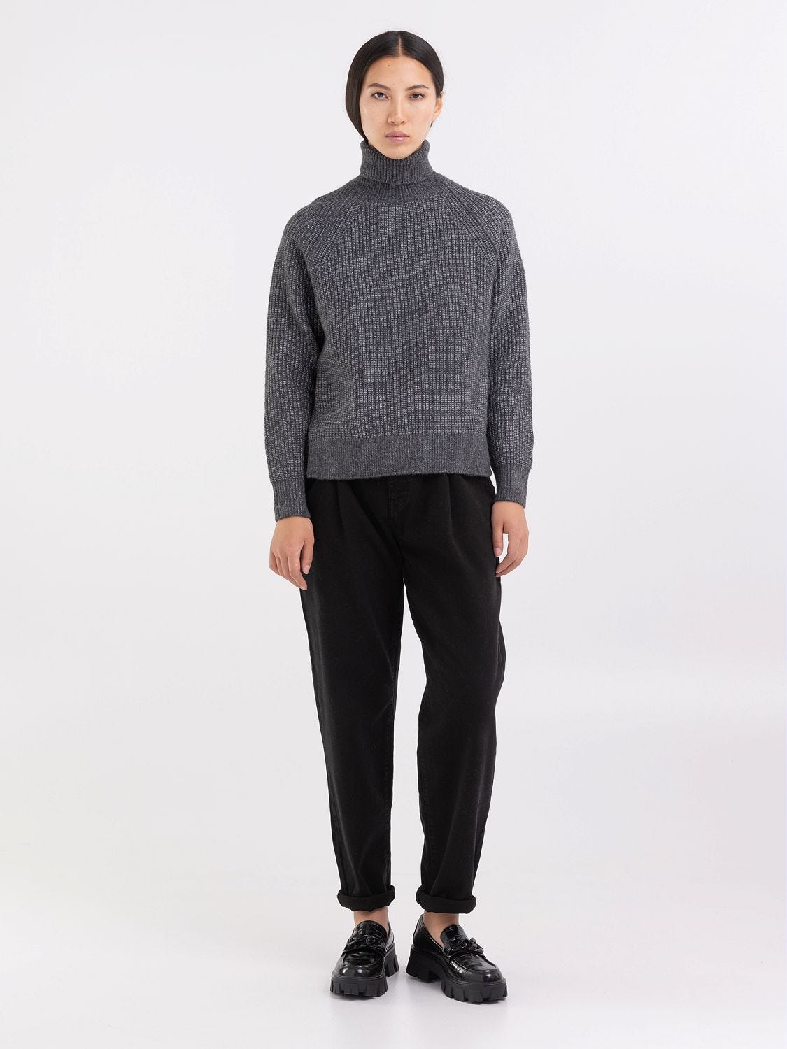 High neck sweater