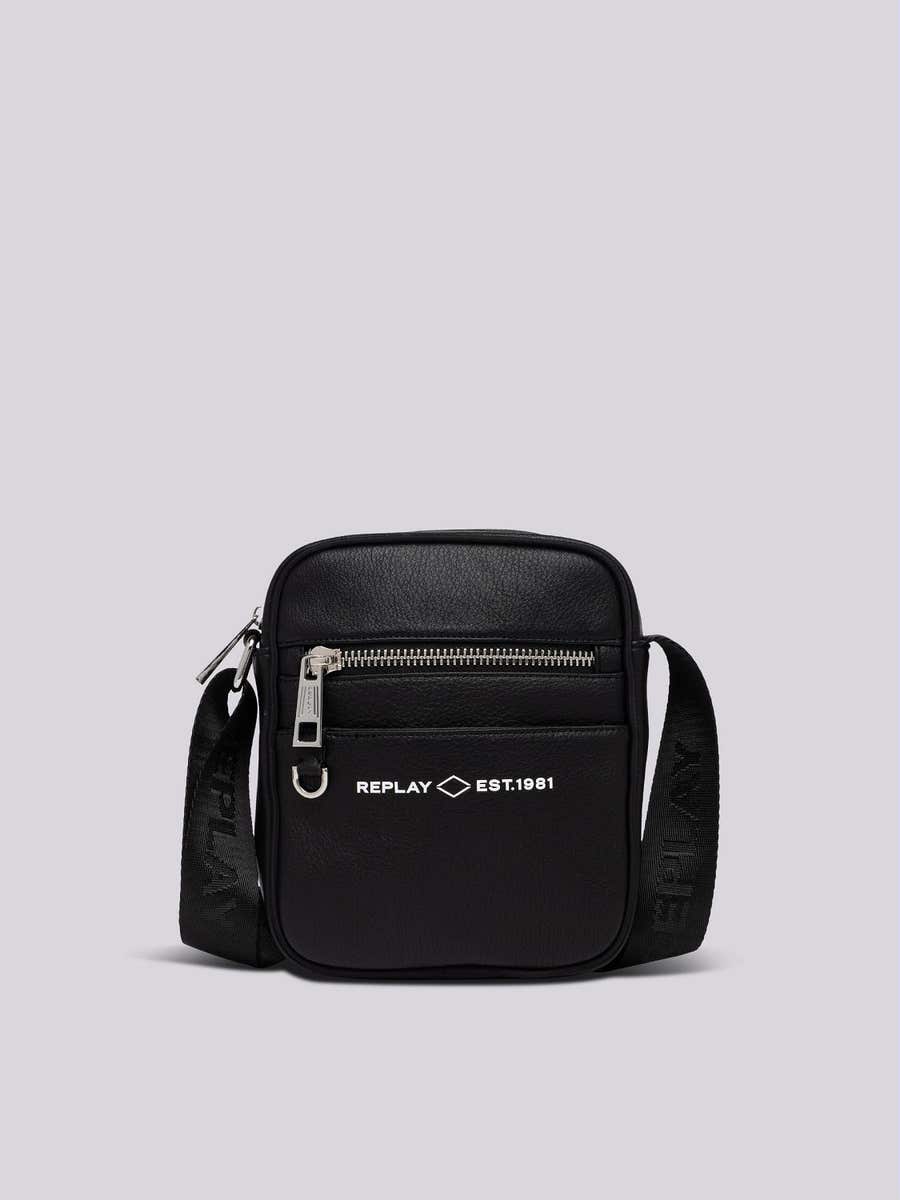 REPLAY Micro bag with hammered effect FM3640.000.A0477 BLACK 1