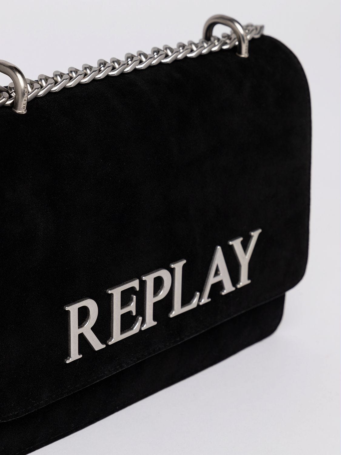 Black suede crossbody top