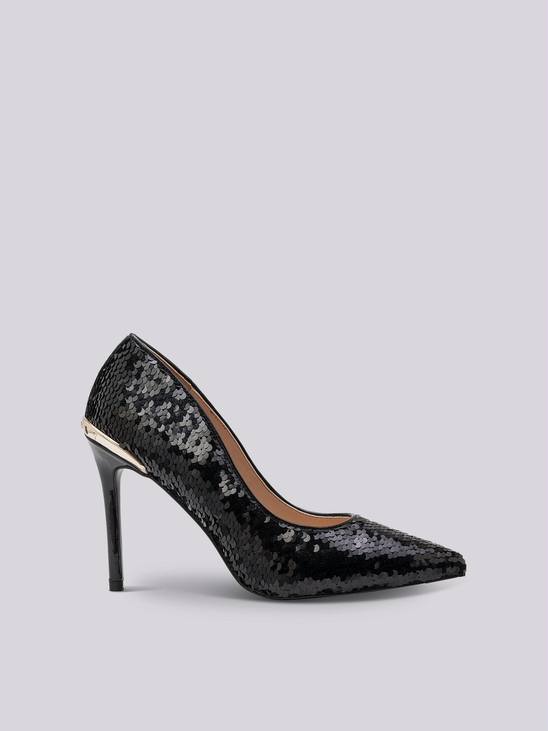 Sequin hotsell pumps black
