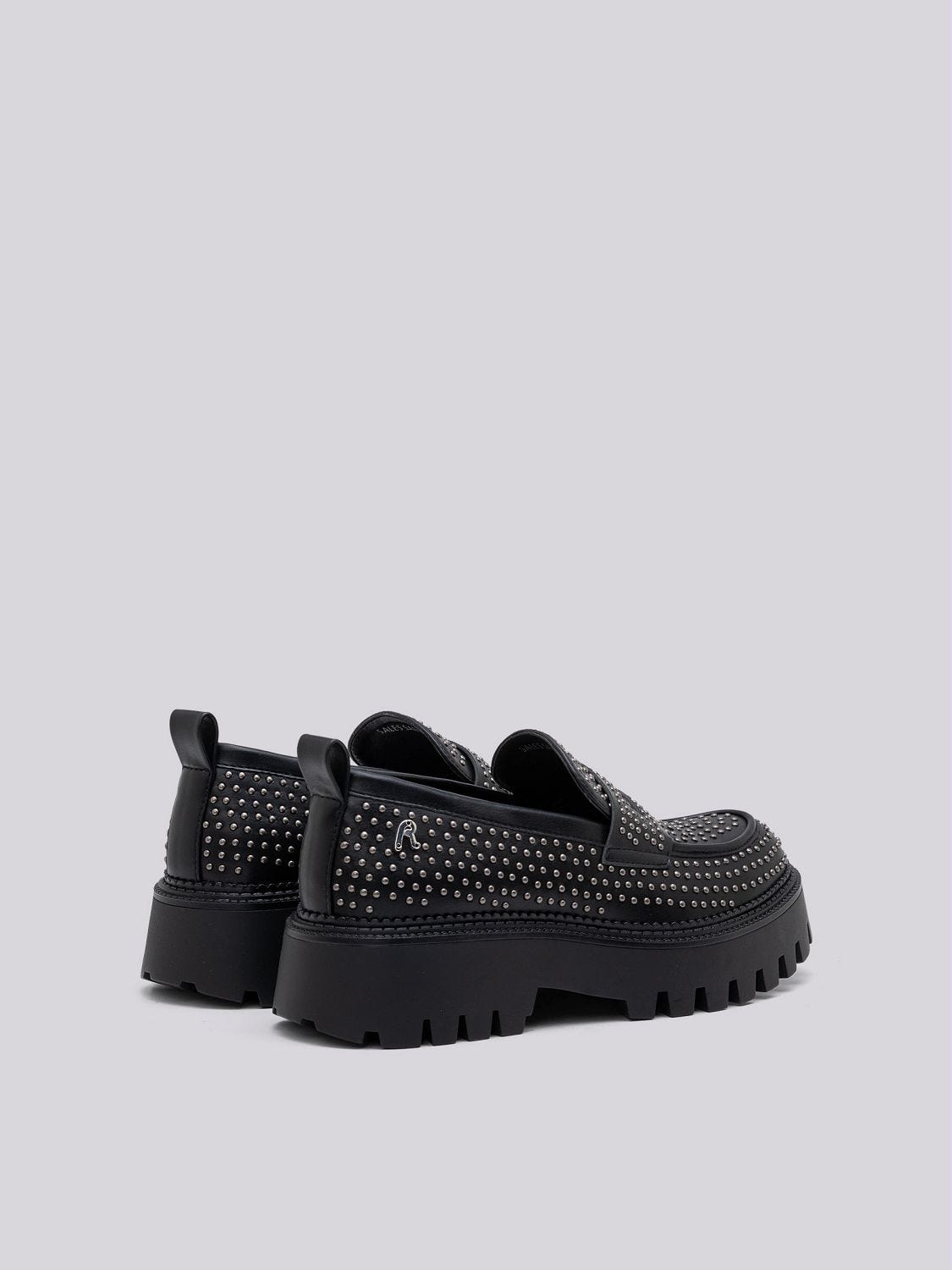 Black studded loafers mens online