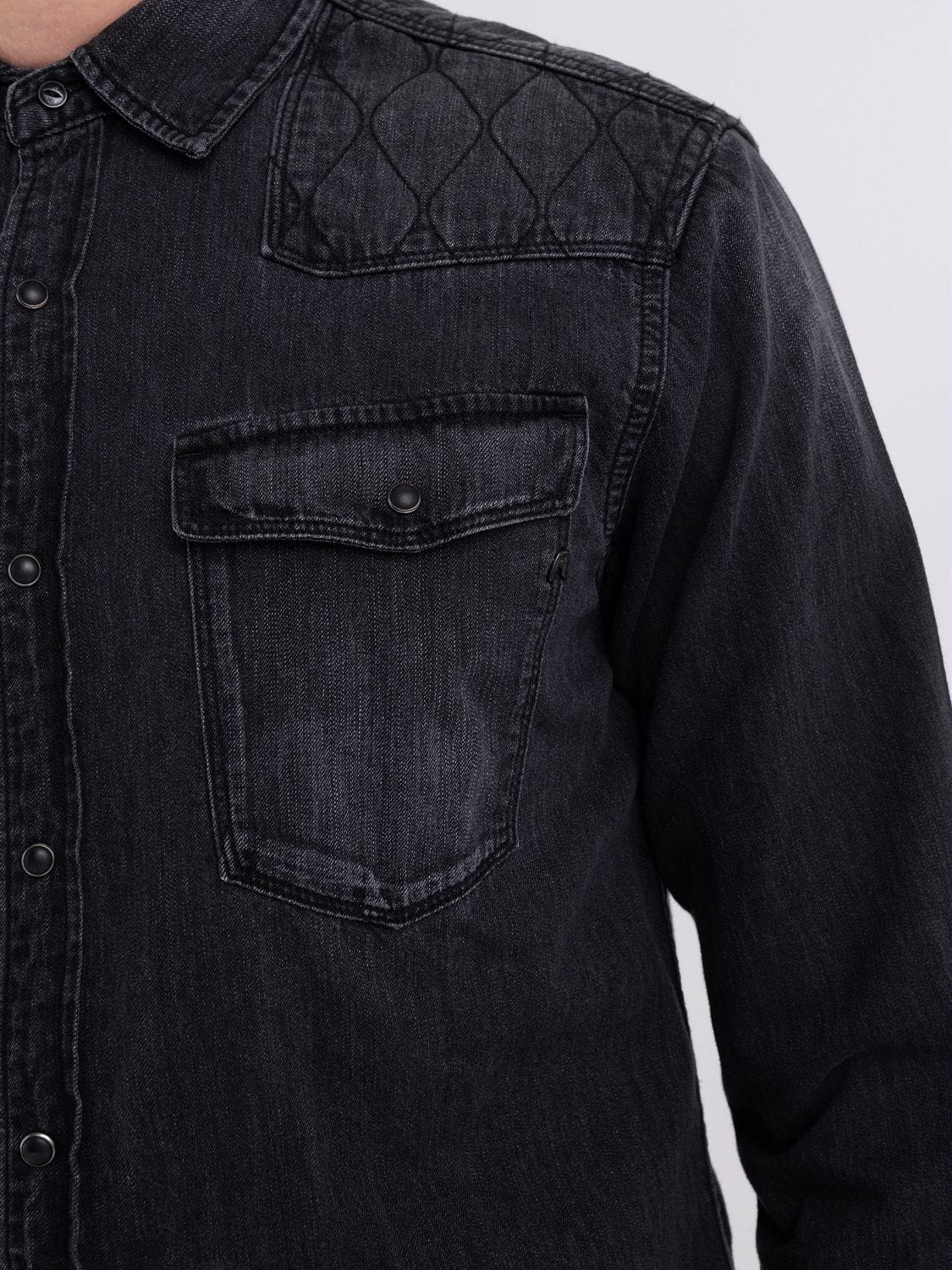 Replay denim shirt mens sales