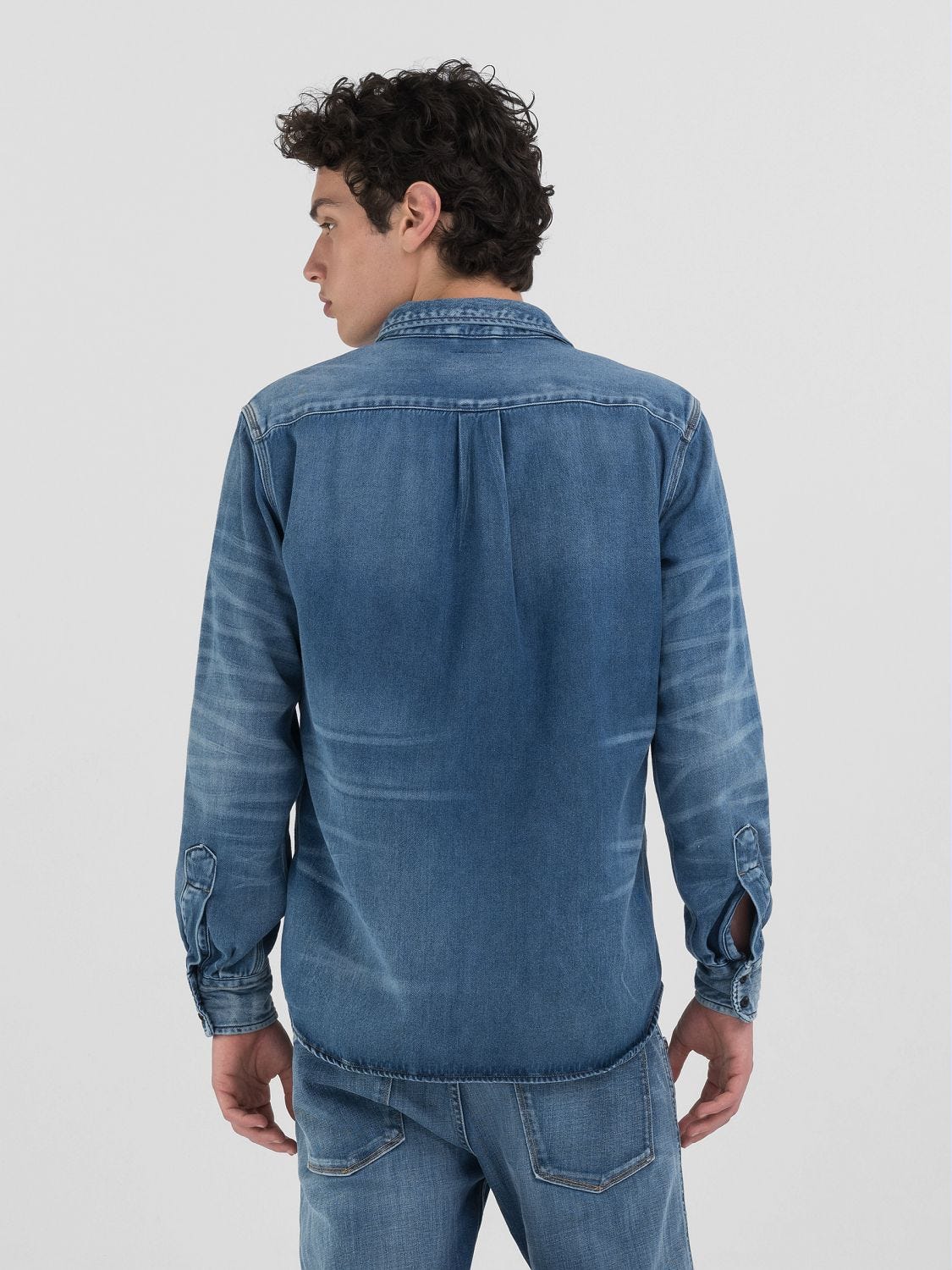 Cotton Blend Denim Shirt