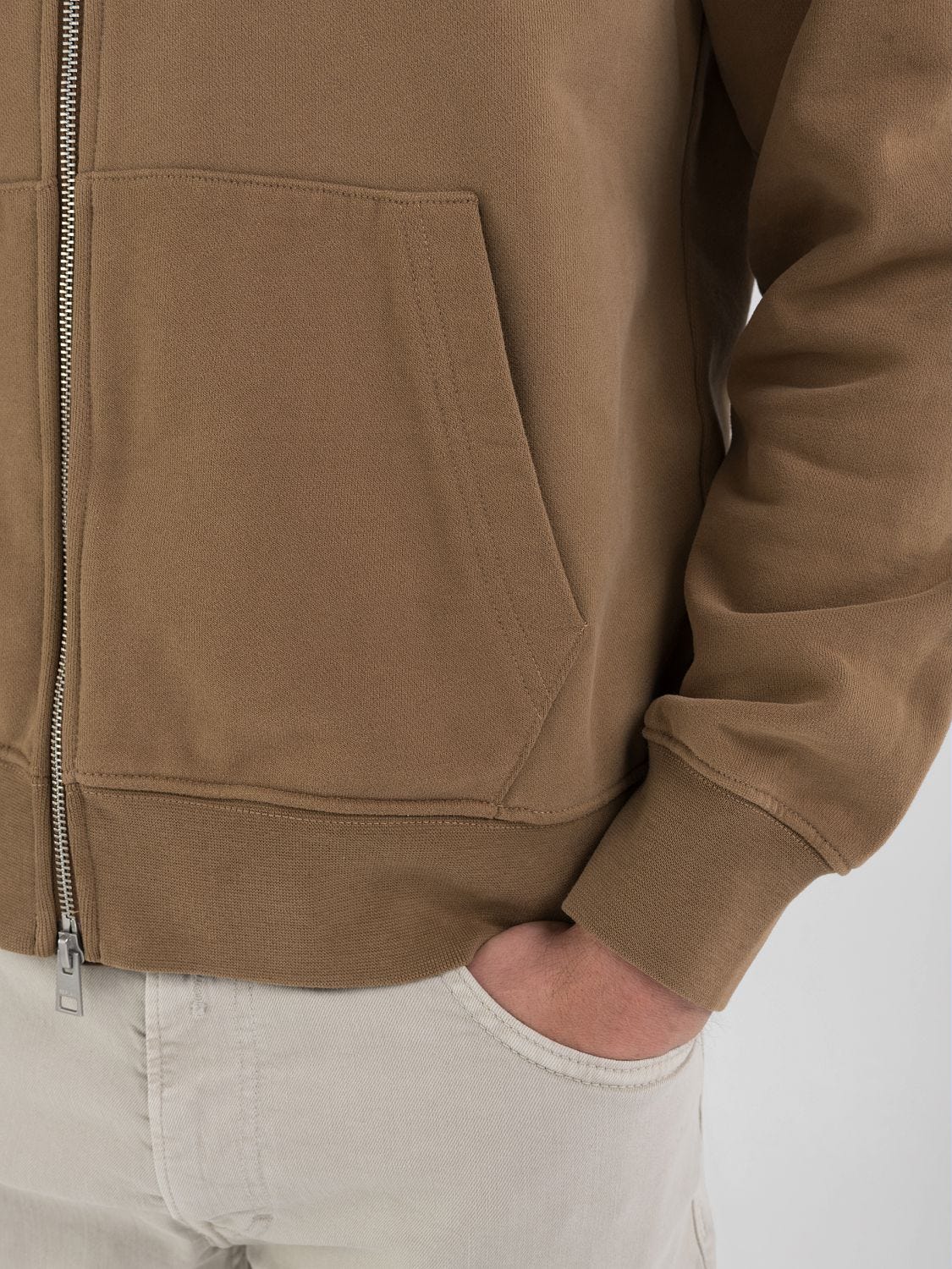 High neck zip hoodie store