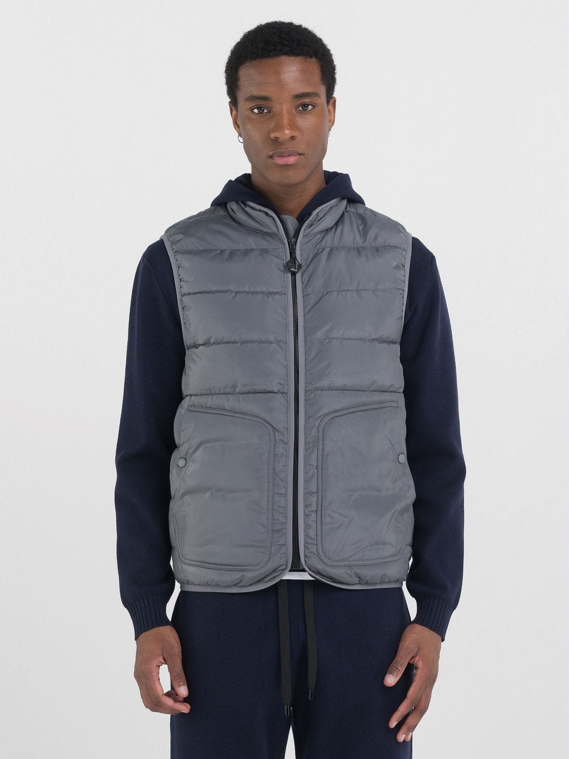 Grey puffer vest online