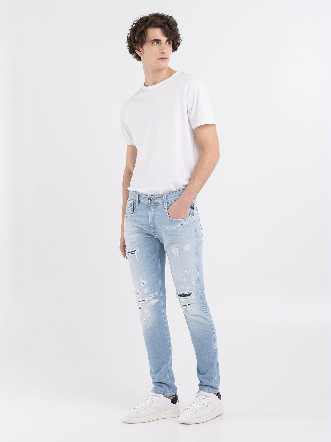 Pale blue outlet skinny jeans