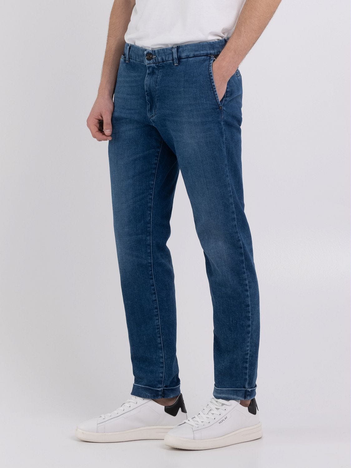 Mens replay jeans sale top