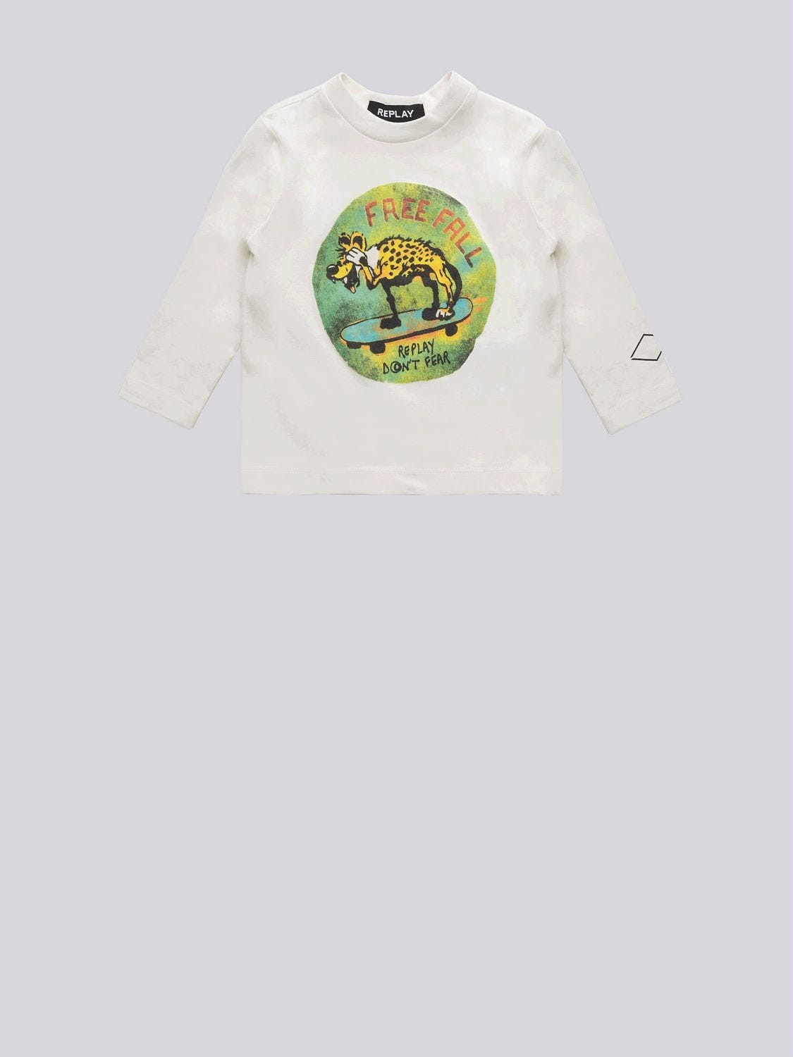 Long sleeved t shirt with skateboard print