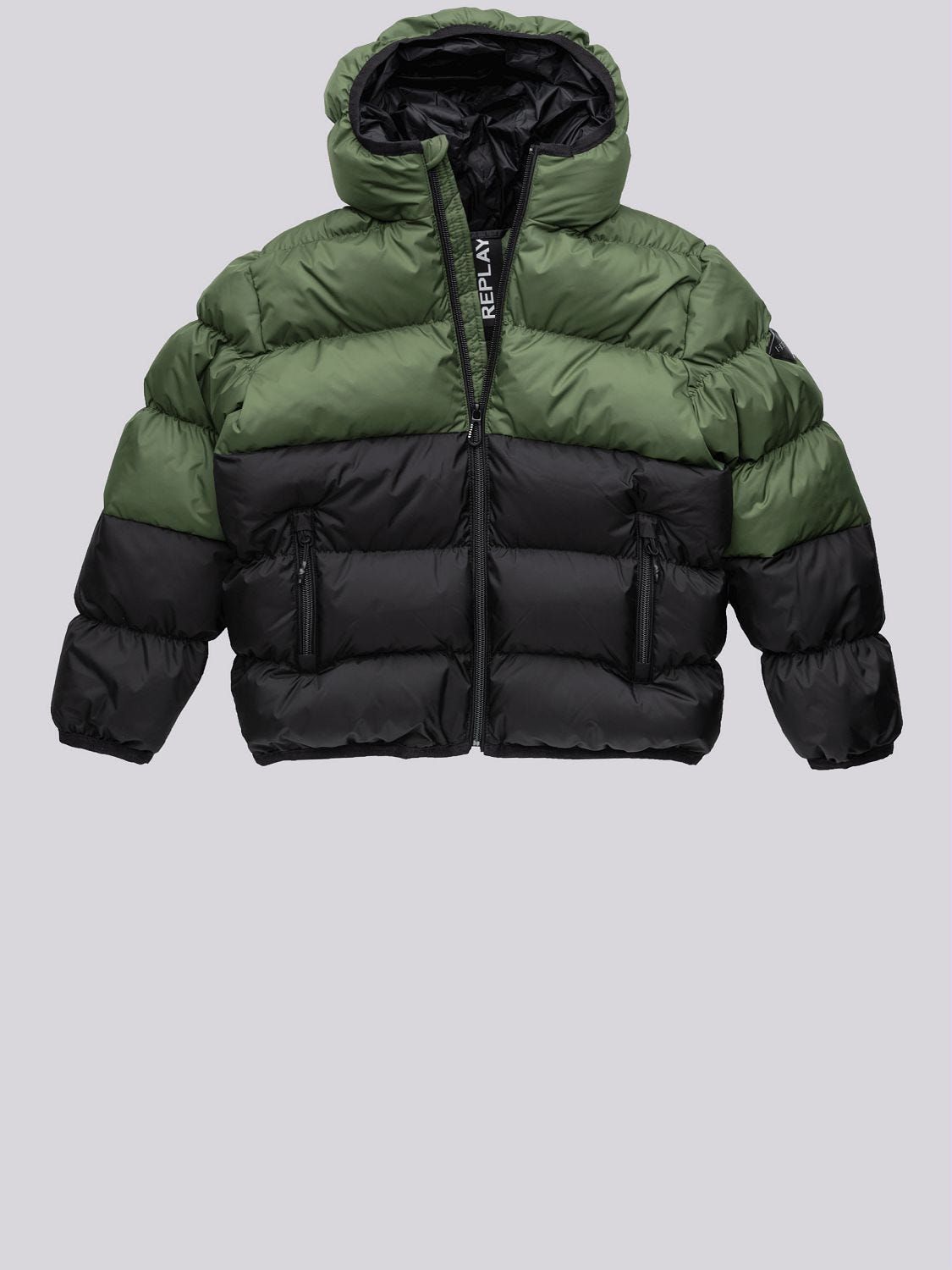 Boys green puffer jacket hot sale