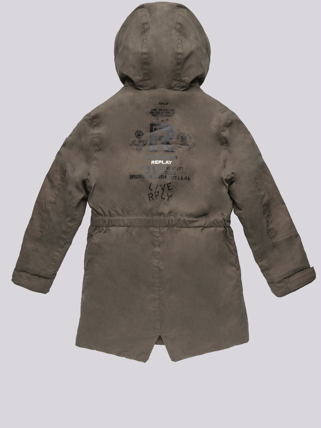 Cotton parka with print