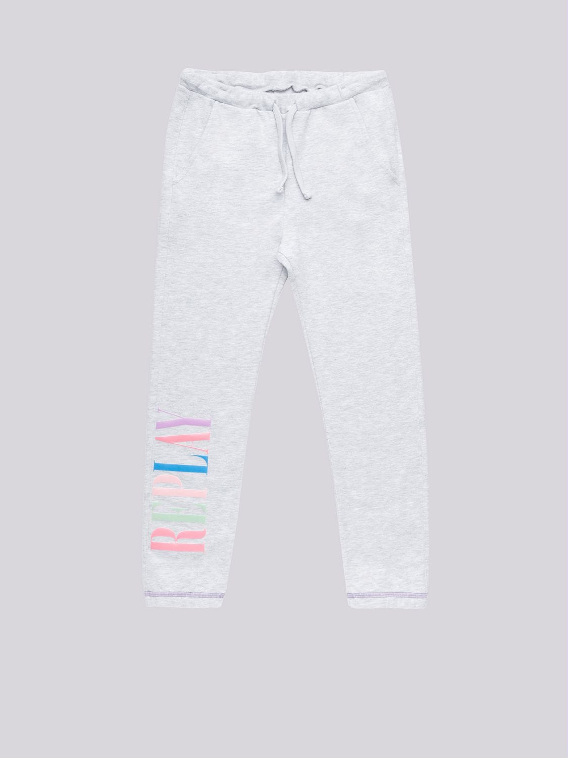 Fleece jogger pants with print