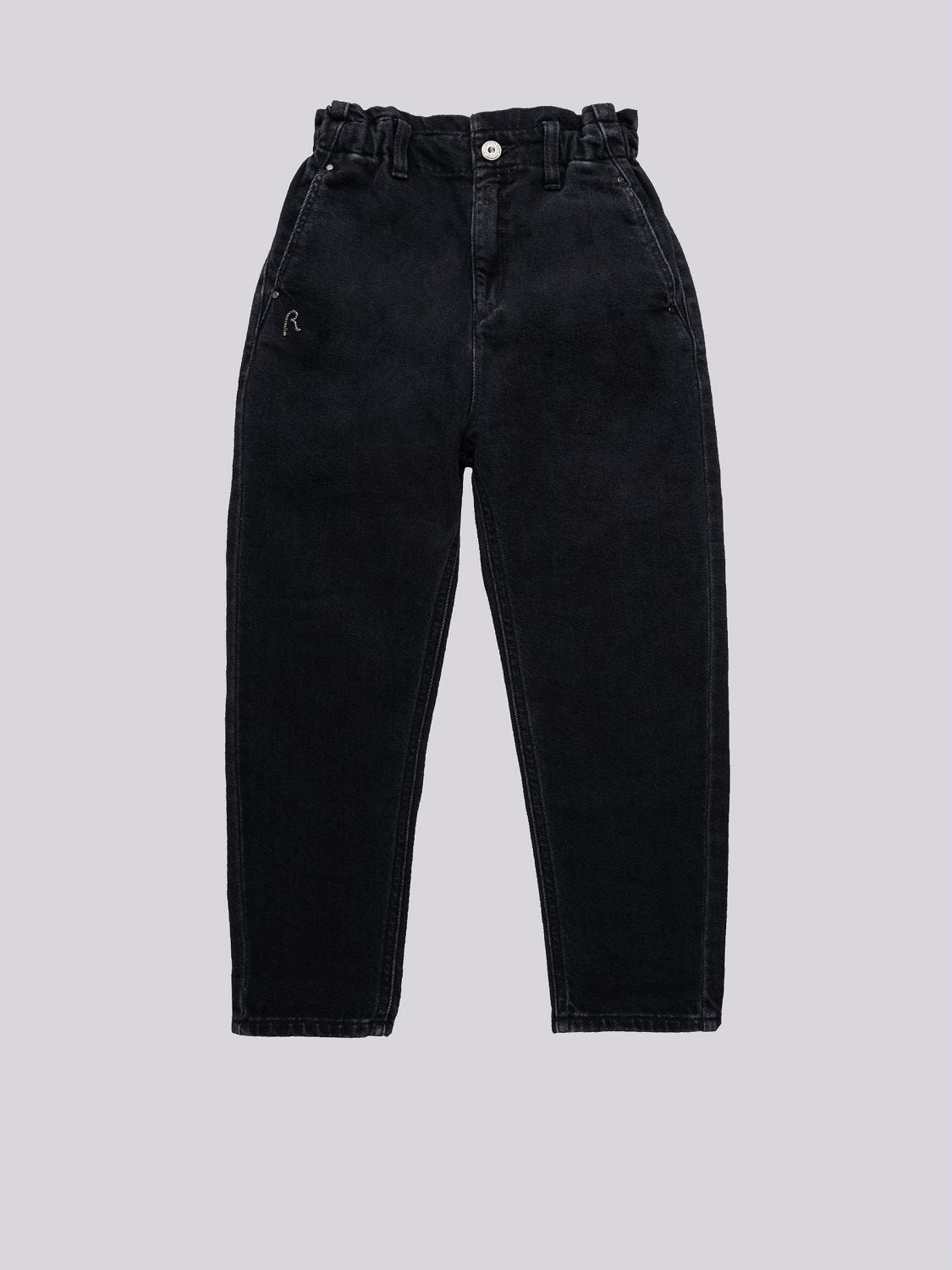 Black paperbag deals mom jeans
