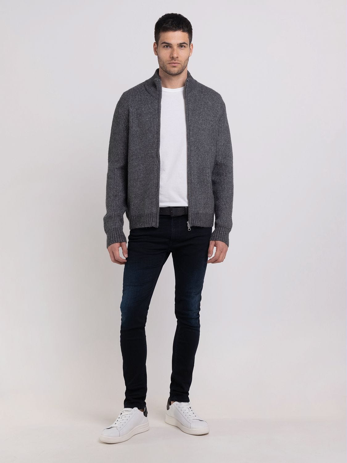 Neck cheap zipper sweater