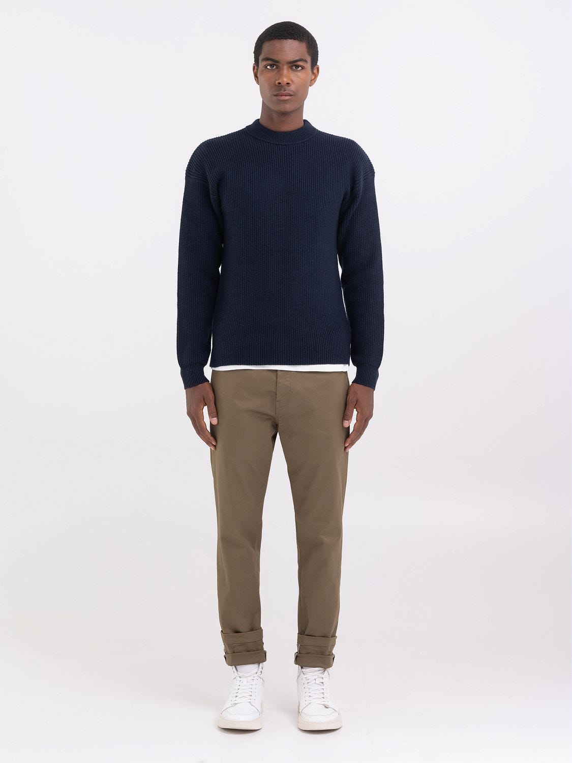 Navy blue color sweater discount
