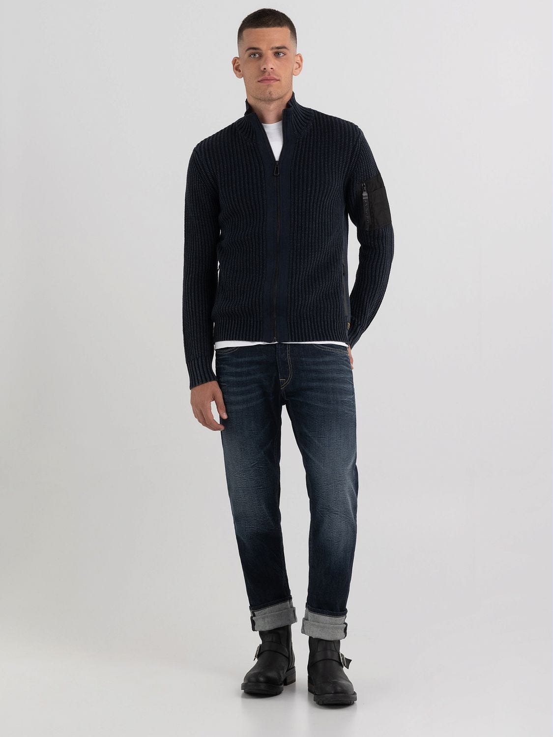 Western shirt in black denim