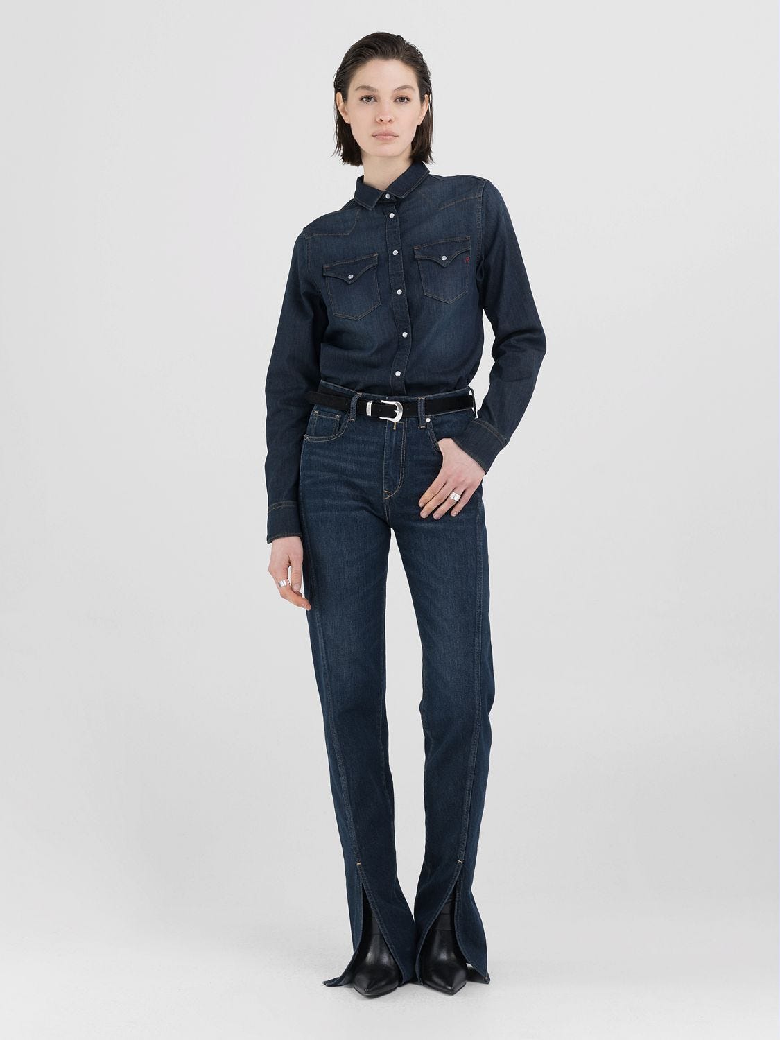 Western black shirt on sale
