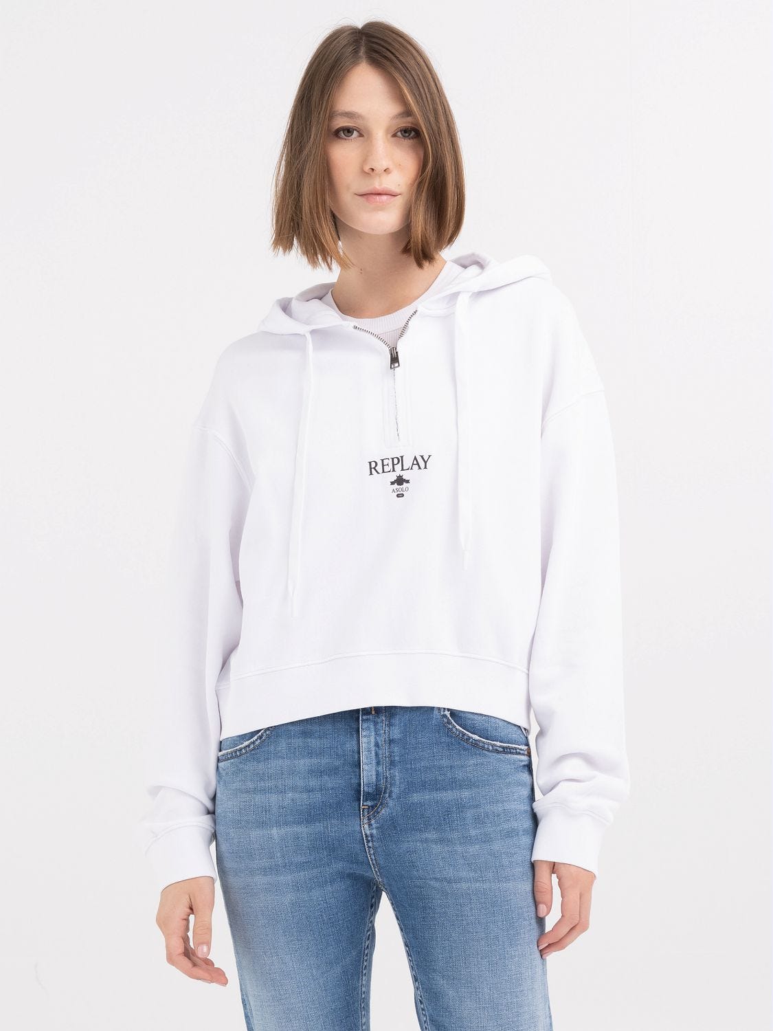 Hoodie deals half zipper