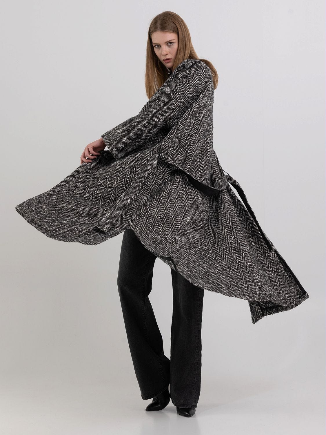 Zara herringbone outlet coat