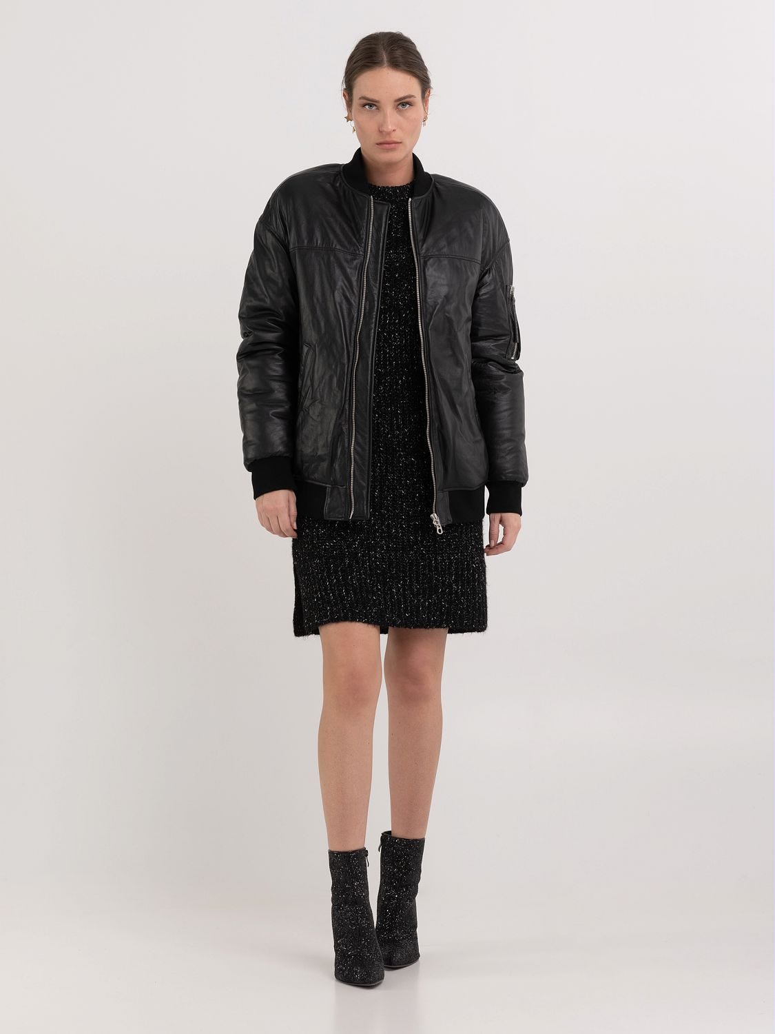 Dress bomber clearance jacket