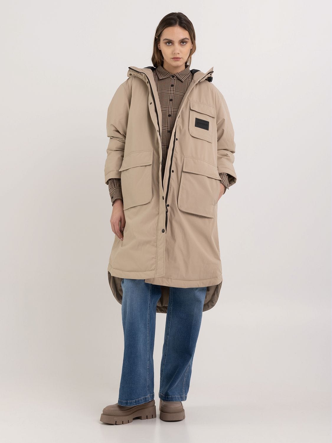 Selected femme shearling sale suede aviator coat