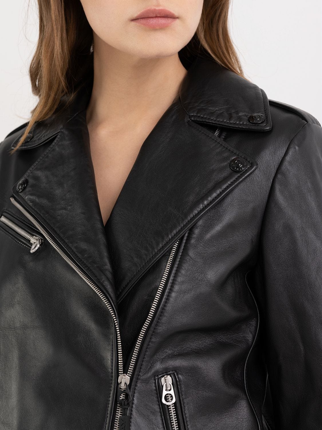 Fit leather jacket sale