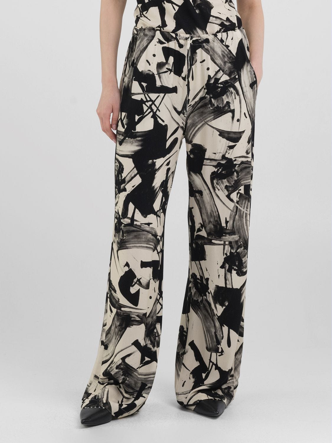 Printed Pyjama Style Trousers