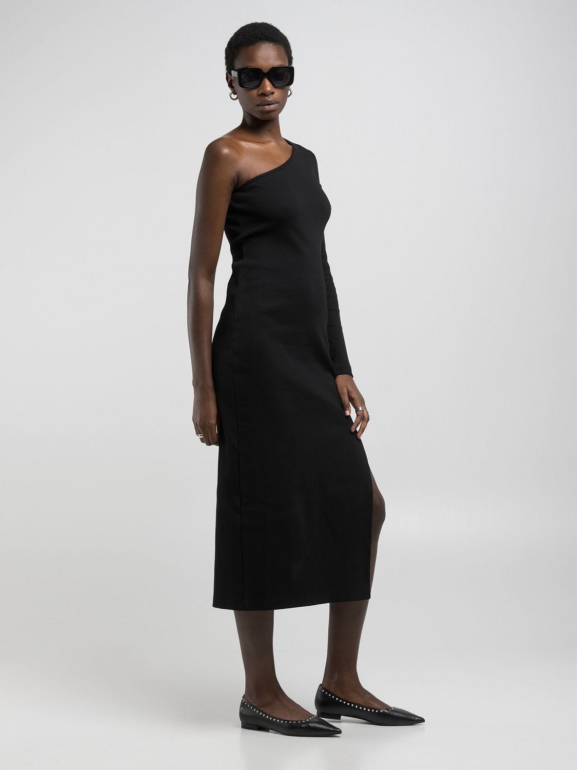 One long sleeve shoulder dress new arrivals