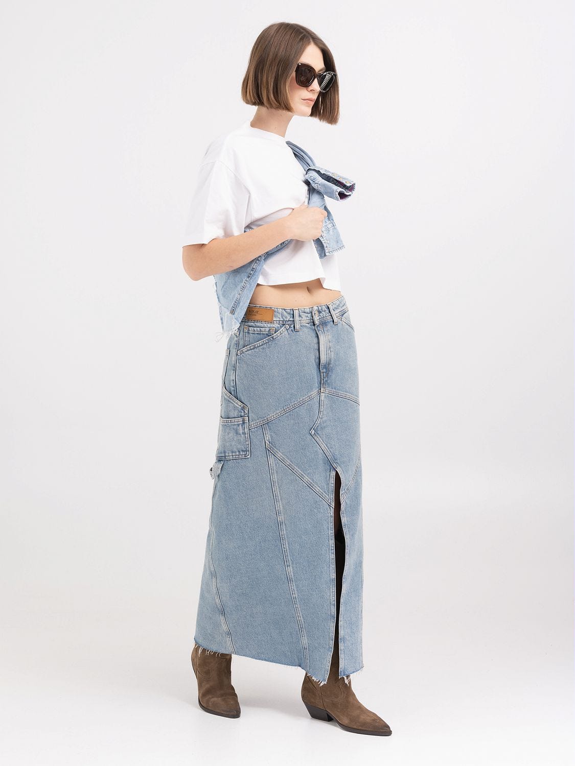 Denim deals work skirts