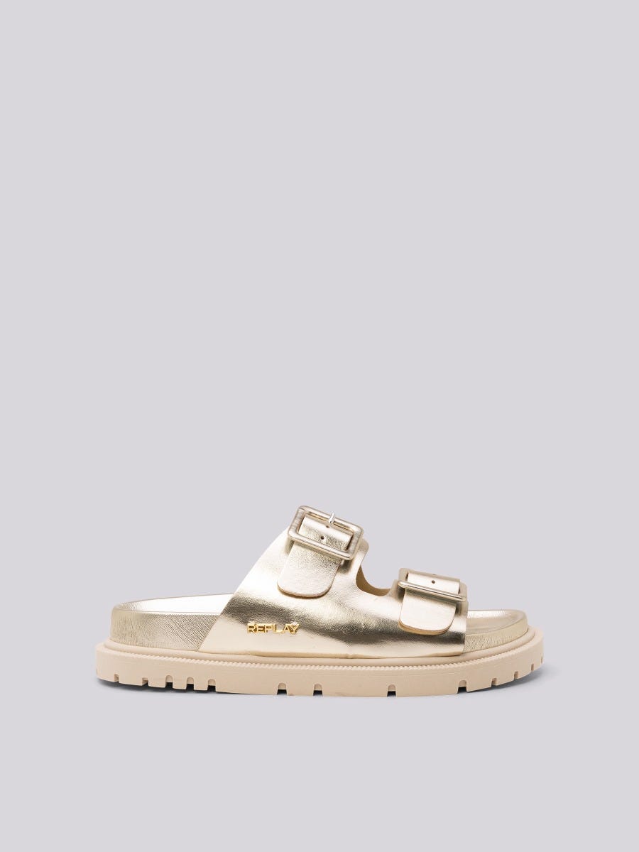 Shiny gold sandals cheap