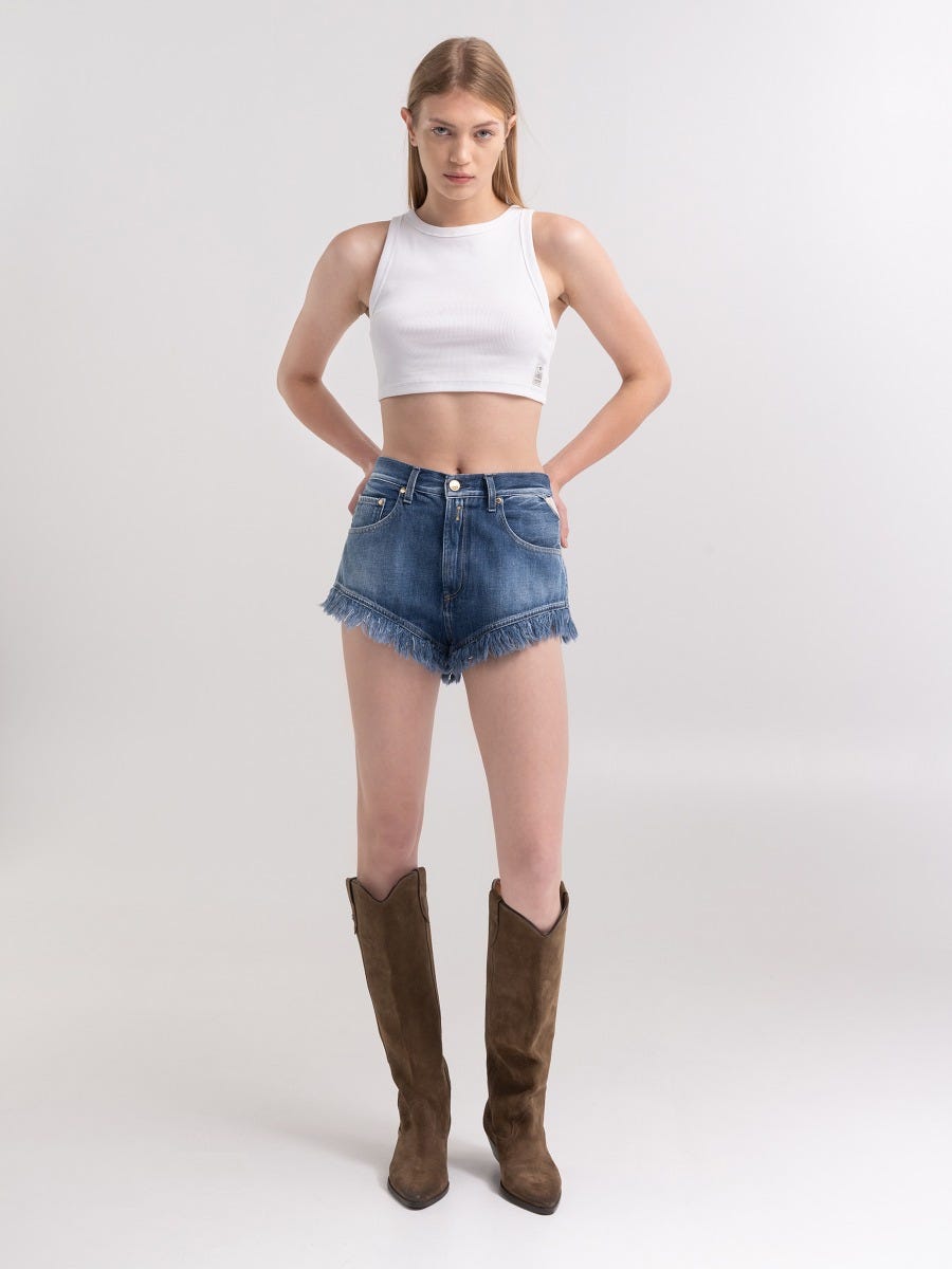 Replay top denim shorts