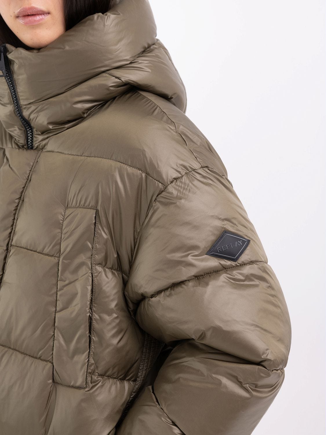 Blouson long matelass oversize