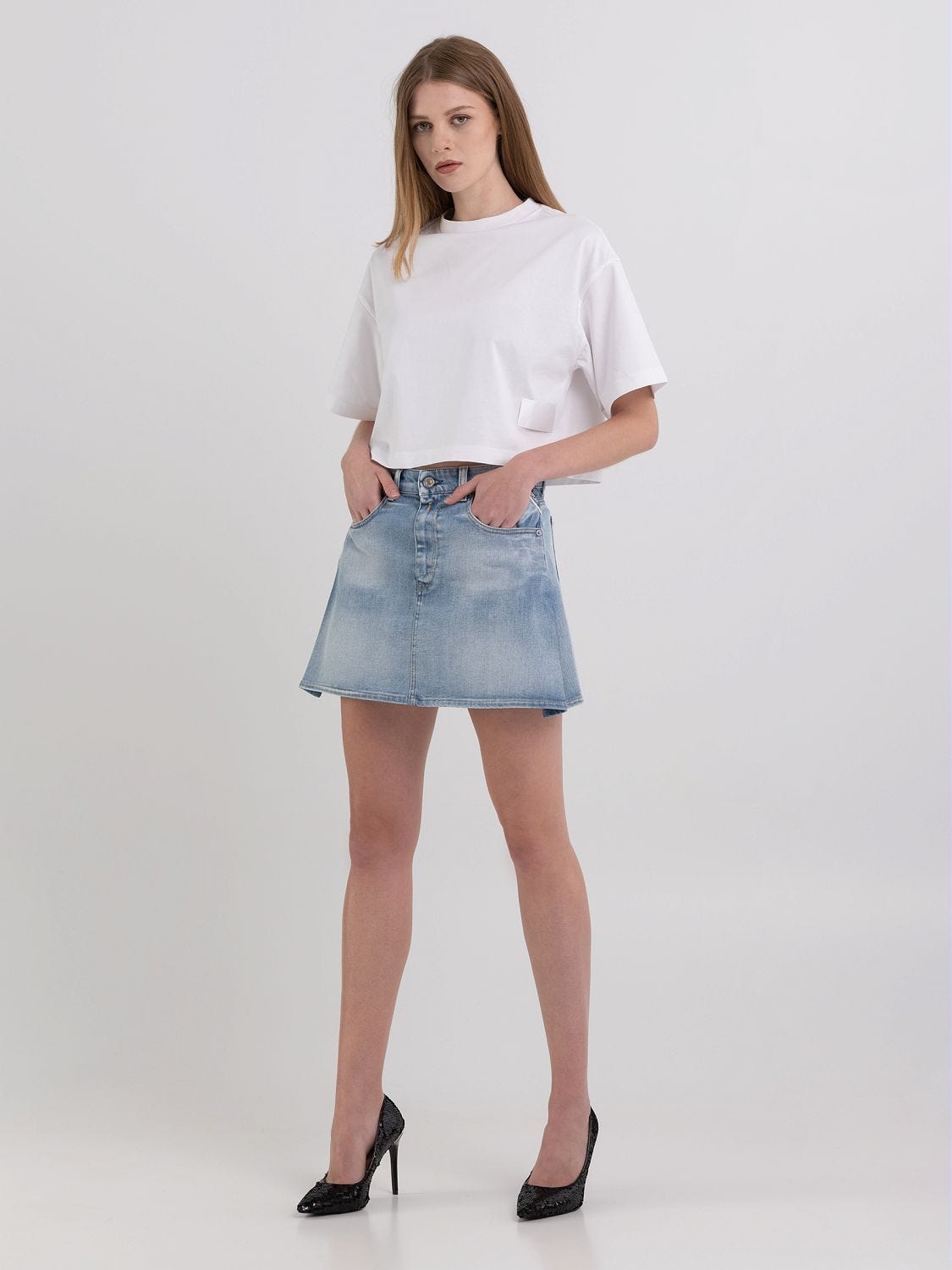 Mini sales jupe denim
