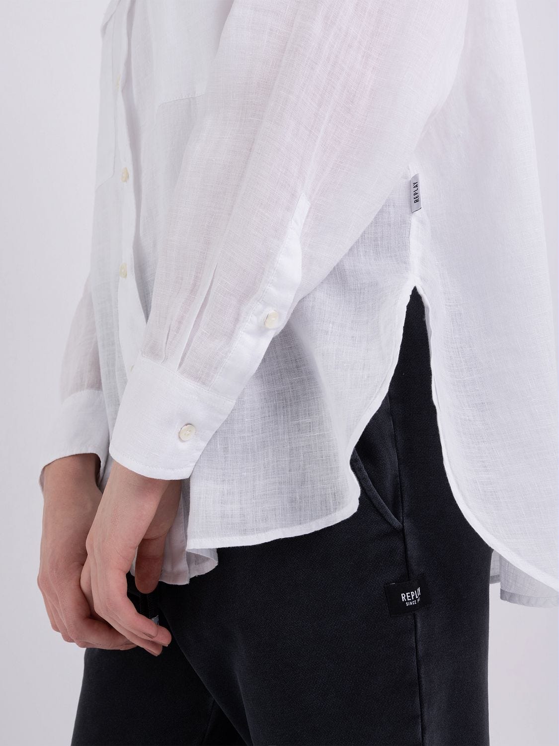 Camicia lunga in lino