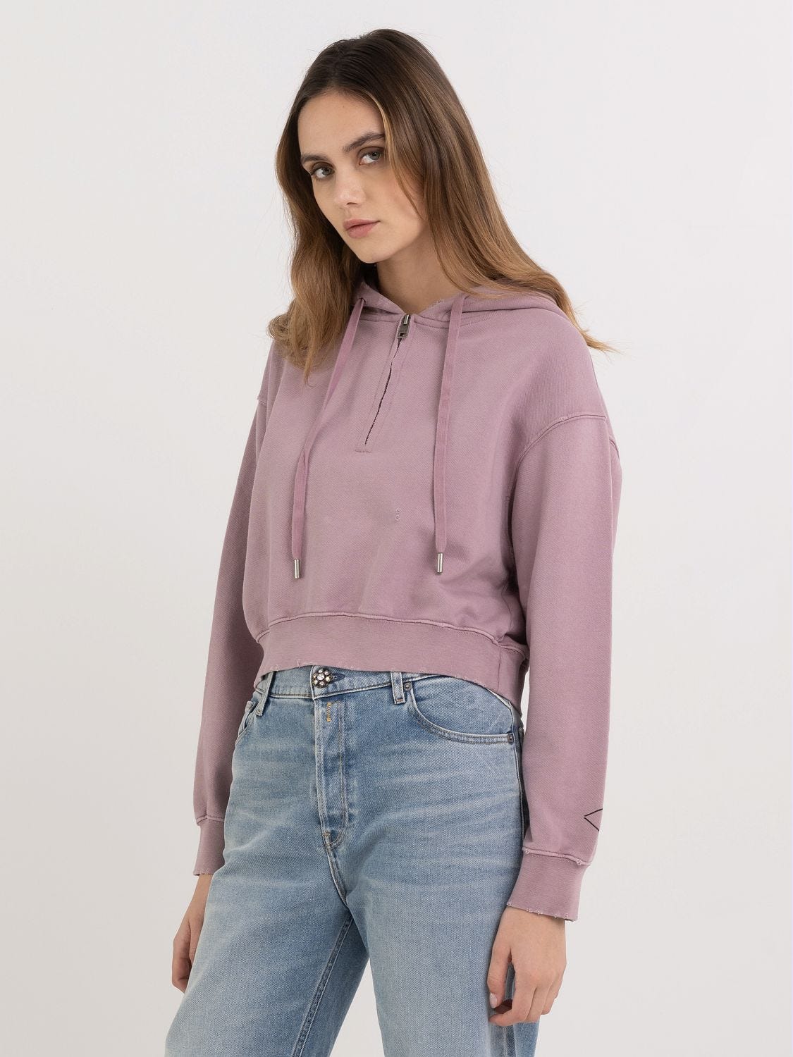 Lavender discount crop hoodie