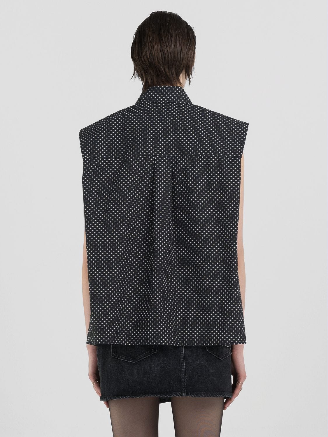 Saint laurent sleeveless shirt on sale