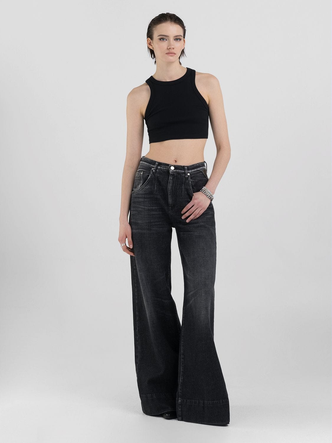 REPLAY ATELIER SUPER WIDE LEG JEANS