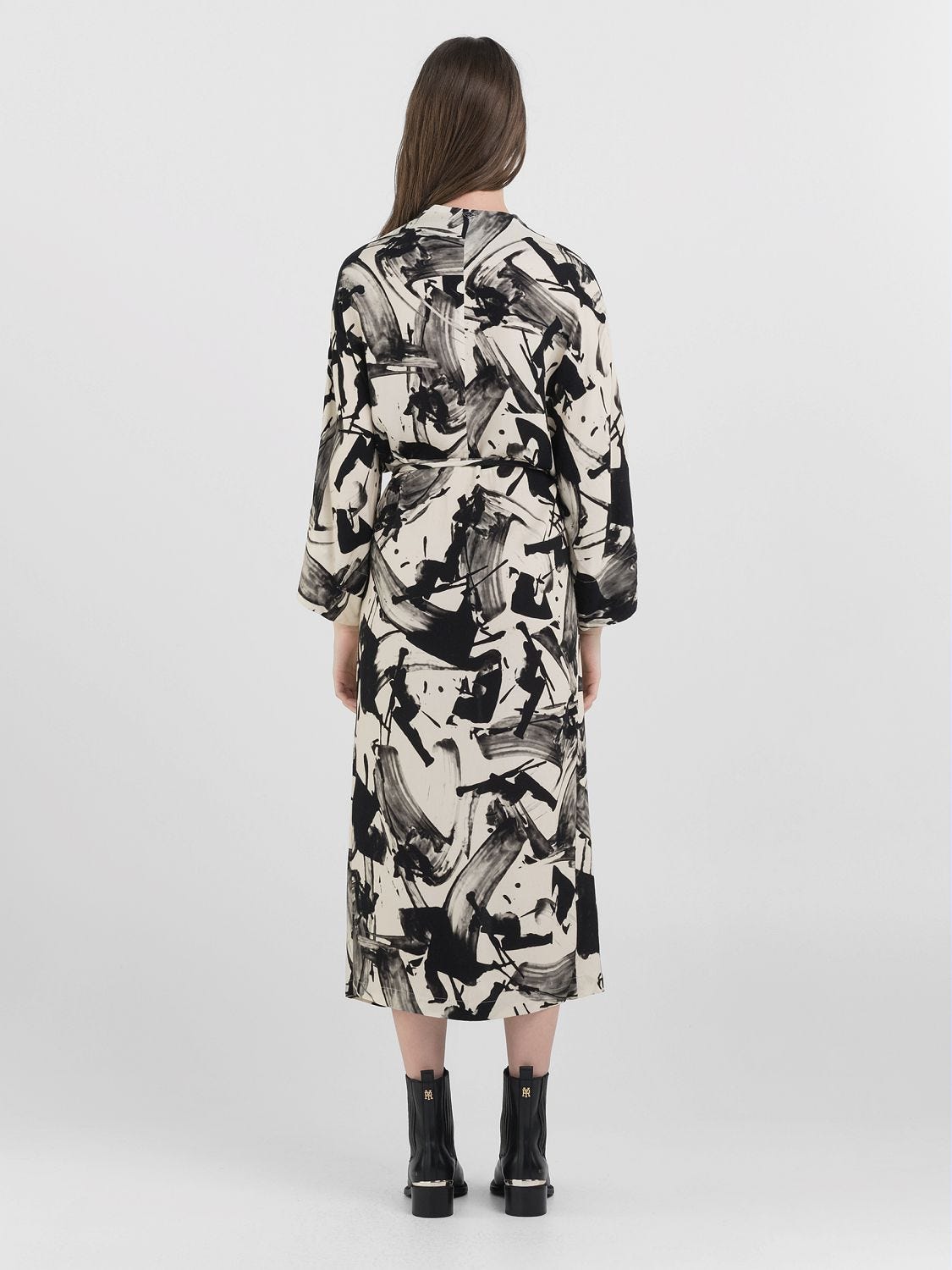 LONG PRINTED DRESS