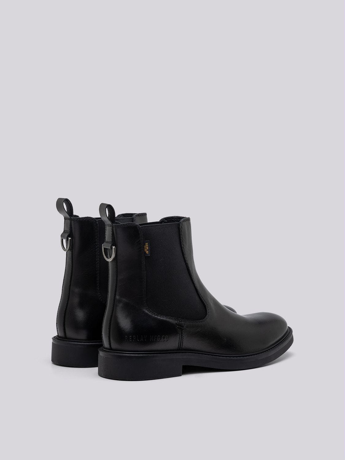 Black chelsea boots with buckle outlet