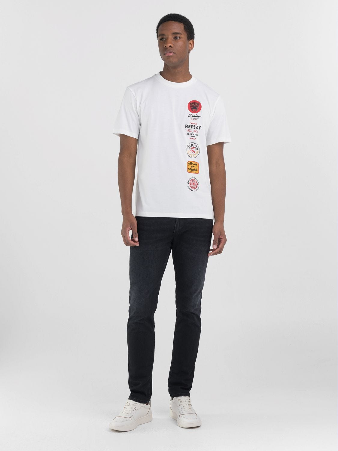 JERSEY T SHIRT MIT GRAFISCHEM AUFDRUCK