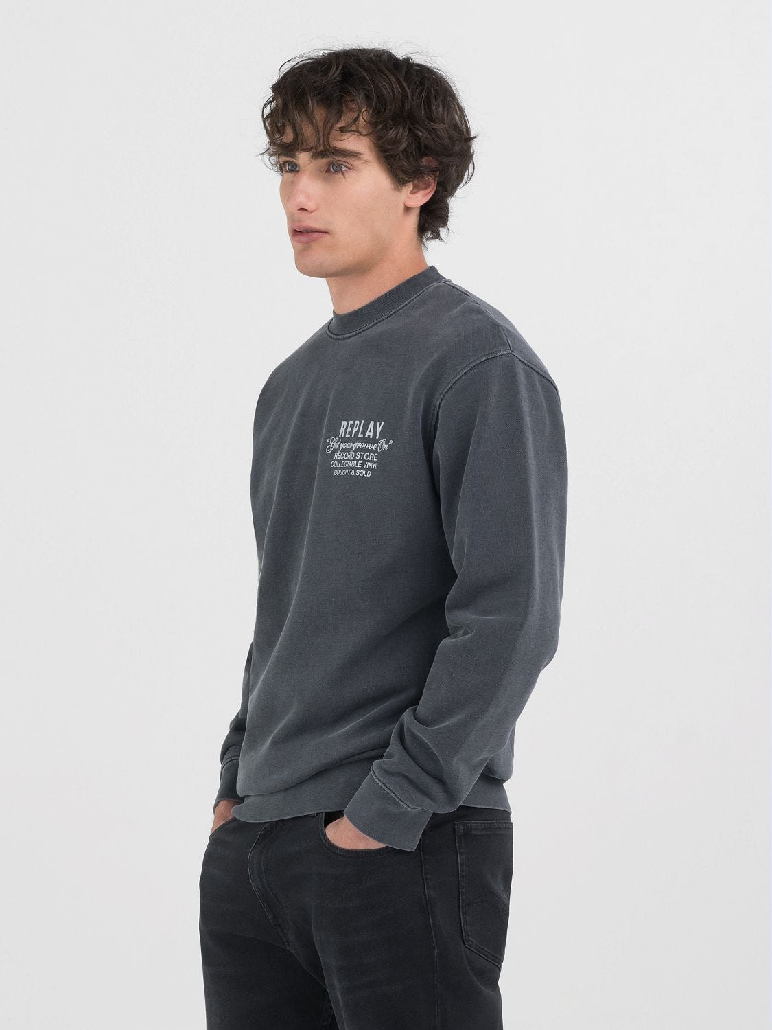 Replay blue jeans sweatshirt 2025