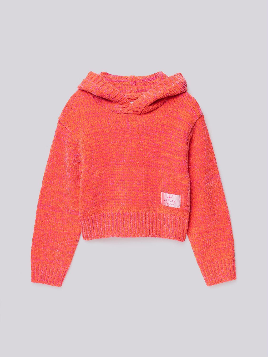 CHENILLE PULLOVER MIT KAPUZE