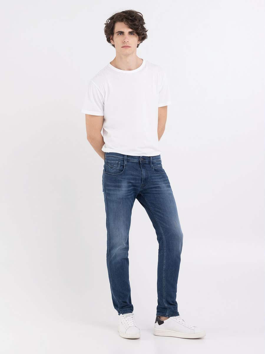 REPLAY Slim fit Anbass jeans M914Y .000.353 516 MEDIUM BLUE 1